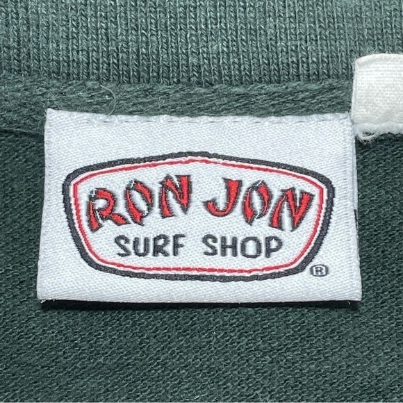 Ron Jon Surf Shop Polo Shirt Mens Size Medium Green Short Sleeve Embroidered - Picture 3 of 9